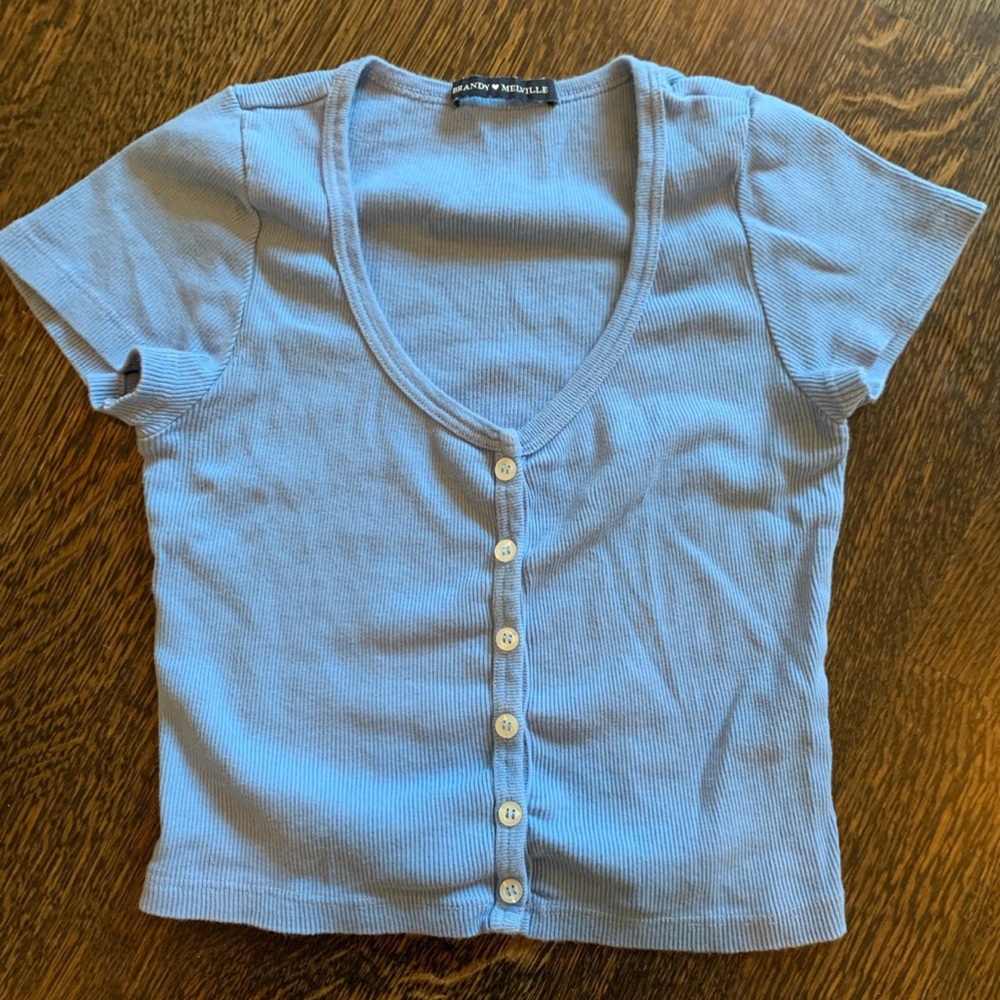 Brandy Melville Blue Zelly Top
